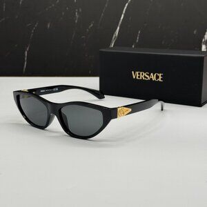 NEW VERSACE VE4491U GB1/87 WOMEN SUNGLASSES BLACK VE4491U GB187 EYEWEAR